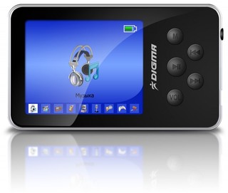 Плеер Flash Digma MP644 4Gb FM 2.4" TFT micro SD slot w/FM Mini-USB