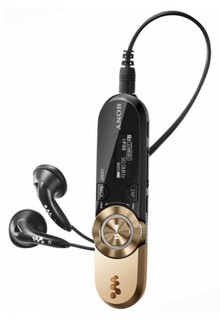 Плеер Flash Sony NWZB153FN 4Gb D&D + tuner золотой