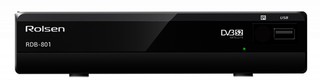 Ресивер DVB-S2 Rolsen RDB-801 Черный
