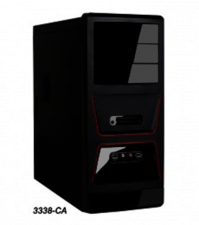 Корпус Super Power Q3338-CA Black-Red 450W USB/Audio/Fa