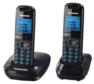 Р/Телефон Dect Panasonic KX-TG5512RUB (черный, 2 трубки)