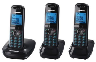 Р/Телефон Dect Panasonic KX-TG5513RUB (черный, 3 трубки)