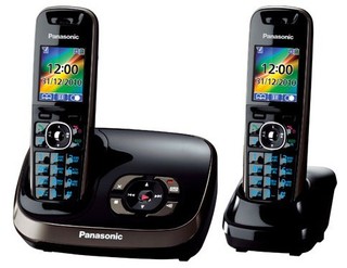 Р/Телефон Dect Panasonic KX-TG8522RUB(черный, автоответчик, 2 трубки)