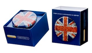 Плеер Flash Digma P1 Union Jack 4Gb 11h HedPh WMA MP3 плеер-значок \Британский флаг