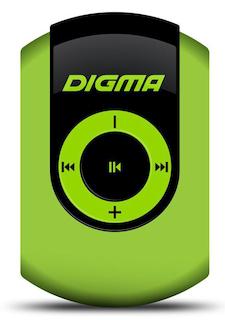 Плеер Flash Digma C1 4Gb green FM HedPh WMA \MP3\WMA\Clip