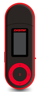 Плеер Flash Digma U1 4Gb black 1" FM Dic MicroSDHC HedPh WMA \MP3\WMA\WAV\USB direct\rubber case