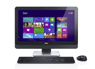 Моноблок Dell Optiplex 9010 23" FHD Touch i7 3770s (3.1)/2x4Gb/500Gb/HDG P4000/W8Pro64/Web/беспроводная клавиатура/беспроводная мышь