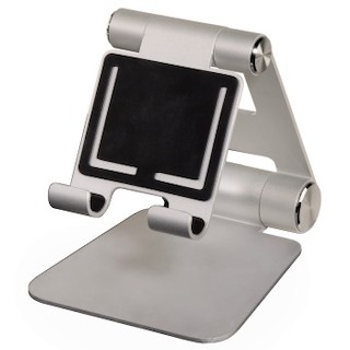 Подставка Hama H-106369 для Apple iPad/планшетных ПК до 10" cкладная алюминий серебристый