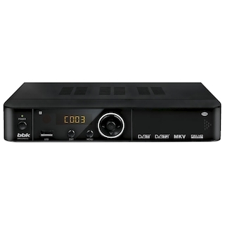 Ресивер DVB-T2 BBK SMP245HDT2C черный