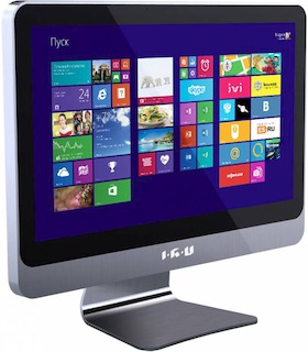 Моноблок IRU 207 20" HD Cel 1005M/4Gb/500Gb/IntHDG/DVDRW/MCR/DOS/WiFi/black/Web/клавиатура/мышь