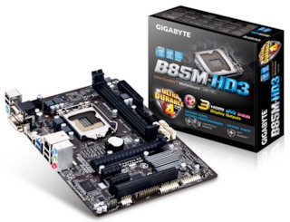 Материнская плата Gigabyte GA-B85M-HD3 Socket-1150 Intel B85 DDR3 mATX AC`97 8ch(7.1) GbLAN SATA3 VGA+DVI+HDMI BULK