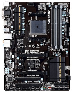 Материнская плата Gigabyte GA-F2A88X-D3H Socket-FM2+ AMD A88X DDR3 ATX AC`97 8ch(7.1) GbLAN SATA3 RAID VGA+DVI+HDMI