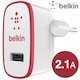 Зарядное устройство Belkin 2,1A красный (F8J052vfRED)