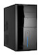 Корпус LinkWorld 727-24 черный w/o PSU mATX SECC 2*USB2.0 audio (437-09)