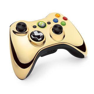 Геймпад Беспроводной Microsoft Xbox 360 43G-00055 золотой хромированный