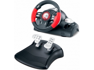 Руль Genius Speed Wheel 3 MT red педали/виброотдача/коробка переключения передач 14but