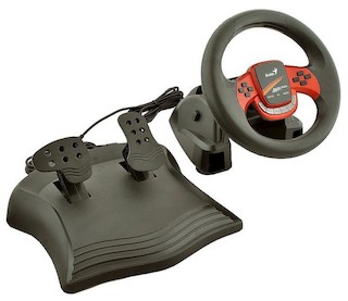 Руль Genius Twin Wheel FX для PC и PlayStation3 педали виброотдача 12 кнопок D-Pad