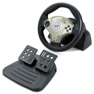 Руль Genius Twin Wheel F1mini с педалями для PCPlayStation2 с виброотдачей