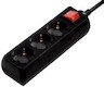 Сетевой удлинитель Hama H-108835 5м (3розетки) black с выключателем/"защита от детей"