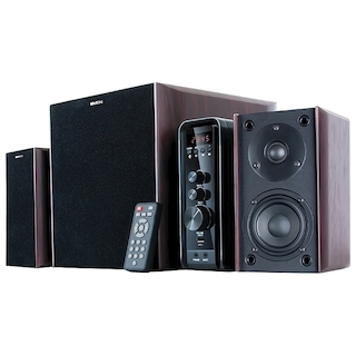 Колонки Sven MS-3000 (2.1) вишня 80W ПДУ/MP3/FM/дисплей/внешний усилитель