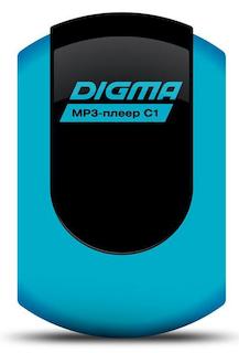 Плеер Flash Digma C1 4Gb голубой FM HedPh WMA \MP3\WMA\Clip