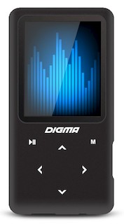 Плеер Flash Digma S2 8Gb черный 1.8" FM Dic MicroSD HedPh WMA Txt Vid WMV Sensor Buttons/slim/AMV/MP