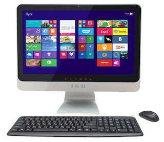 Моноблок IRU 207 20" HD i3 3120M/4Gb/500Gb/IntHDG/DVDRW/MCR/DOS/WiFi/black/Web/клавиатура/мышь