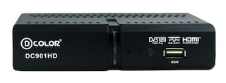 Ресивер DVB-T2 D-Color DC901HD черный
