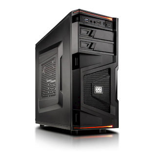 Корпус Xigmatek Recon черный w/o PSU ATX SECC 1*120mm fan USB2.0 USB3.0 audio HD screwless bott PSU