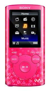 Плеер Flash Sony NWZE383P.EE 4Gb розовый