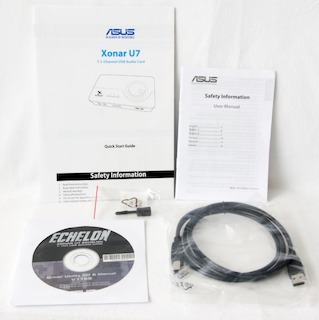 Звуковая карта Asus USB Xonar U7 Echelon Edition (C-Media CM6632A) 7.1 (5.1 digital S/PDIF out Dolby