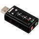 Звуковая карта Hama H-51620 7.1 Surround USB 10 полосный эквалайзер/запись караоке/микрофон/черный