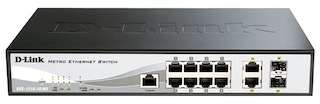 Коммутатор D-Link (DES-1210-10/ME/B1A) 10-портов 10/100BASE-T 8 портов 10/100Base-T + 2 комбо-порта