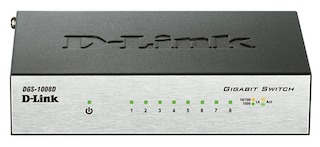 Коммутатор D-Link (DGS-1008D/I2A) 8-портов 10/100/1000Mbit/s Auto-sensing, Stand-alone, Unmanaged, 8