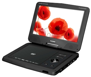 Портативный DVD Плеер Telefunken TF-LCDVD1002T черный