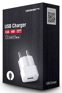 Зарядное устройство Ippon 2.4A + microUSB cable белый (TC312wm)