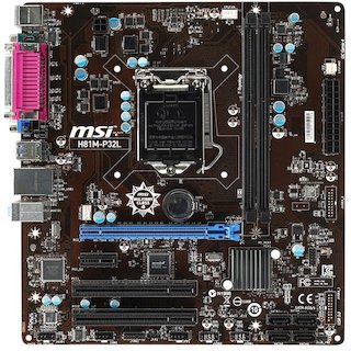 Материнская плата MSI H81M-P32L Socket-1150 Intel H81 DDR3 mATX AC`97 8ch(7.1) GbLAN SATA3 VGA+COM+LPT PCI