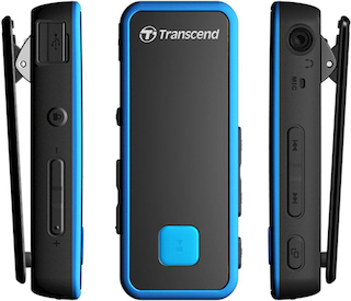 Плеер Flash Transcend T.Sonic 350 black/lt.blue 8Gb (TS8GMP350B)